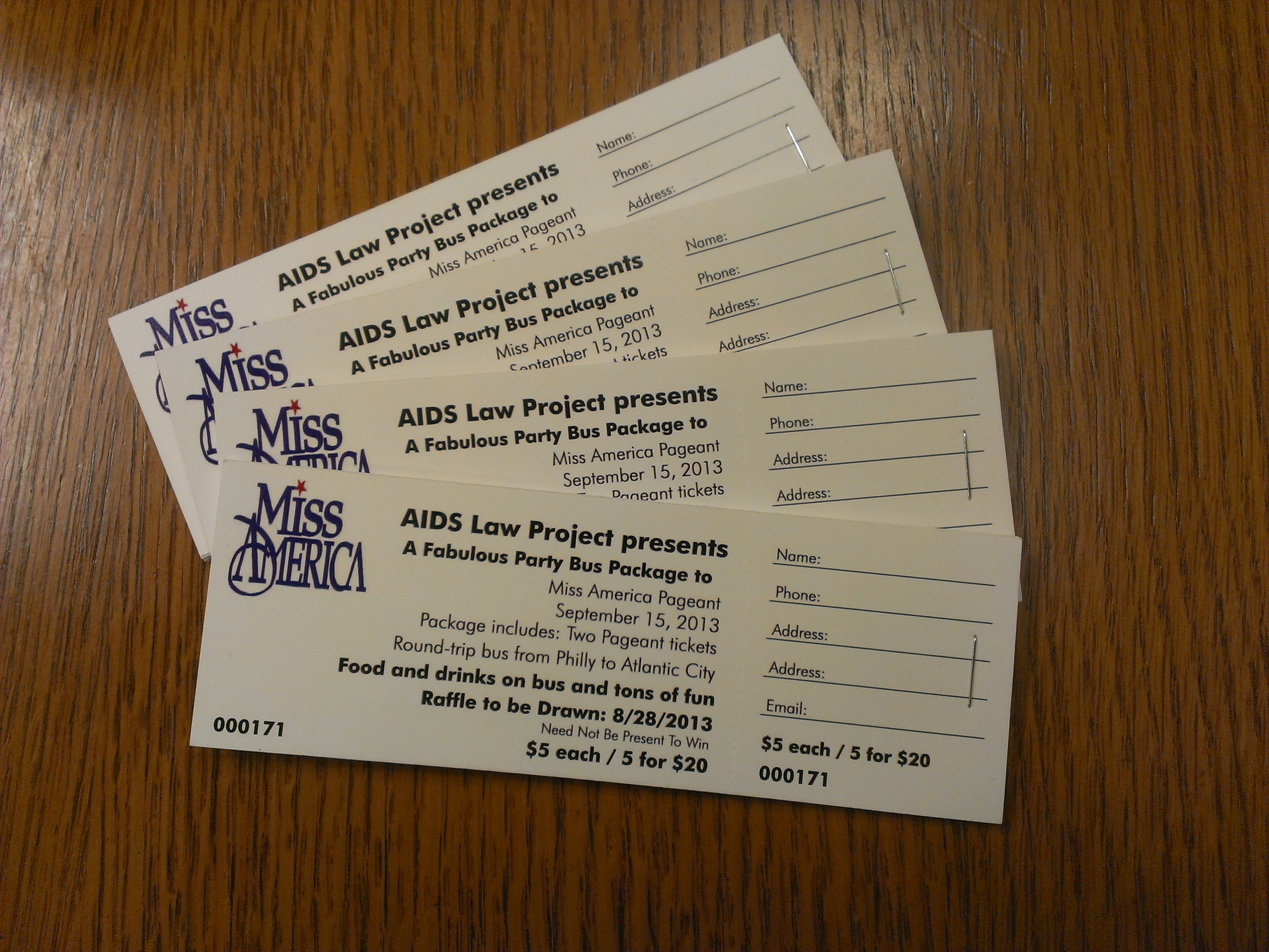 two part raffle tickets