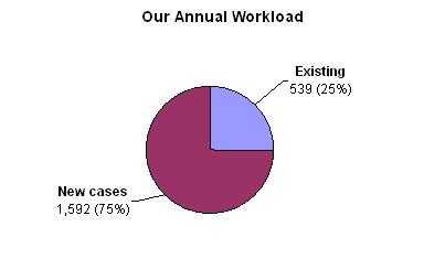 Chart of our annual workload